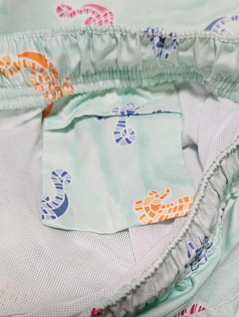 Peter Millar Seahorse 3 Pocket Drawstring Men's Swim Trunks Key Pocket Size XL